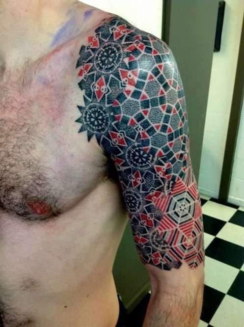 geometric-half-sleeve-tattoo