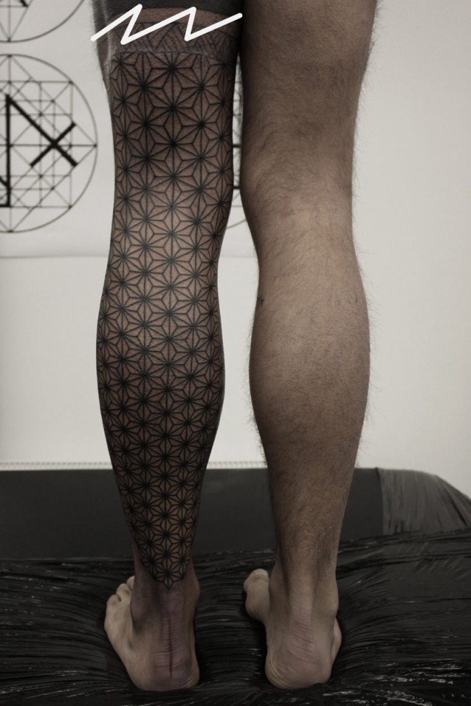 geometric-leg-tattoo-designs