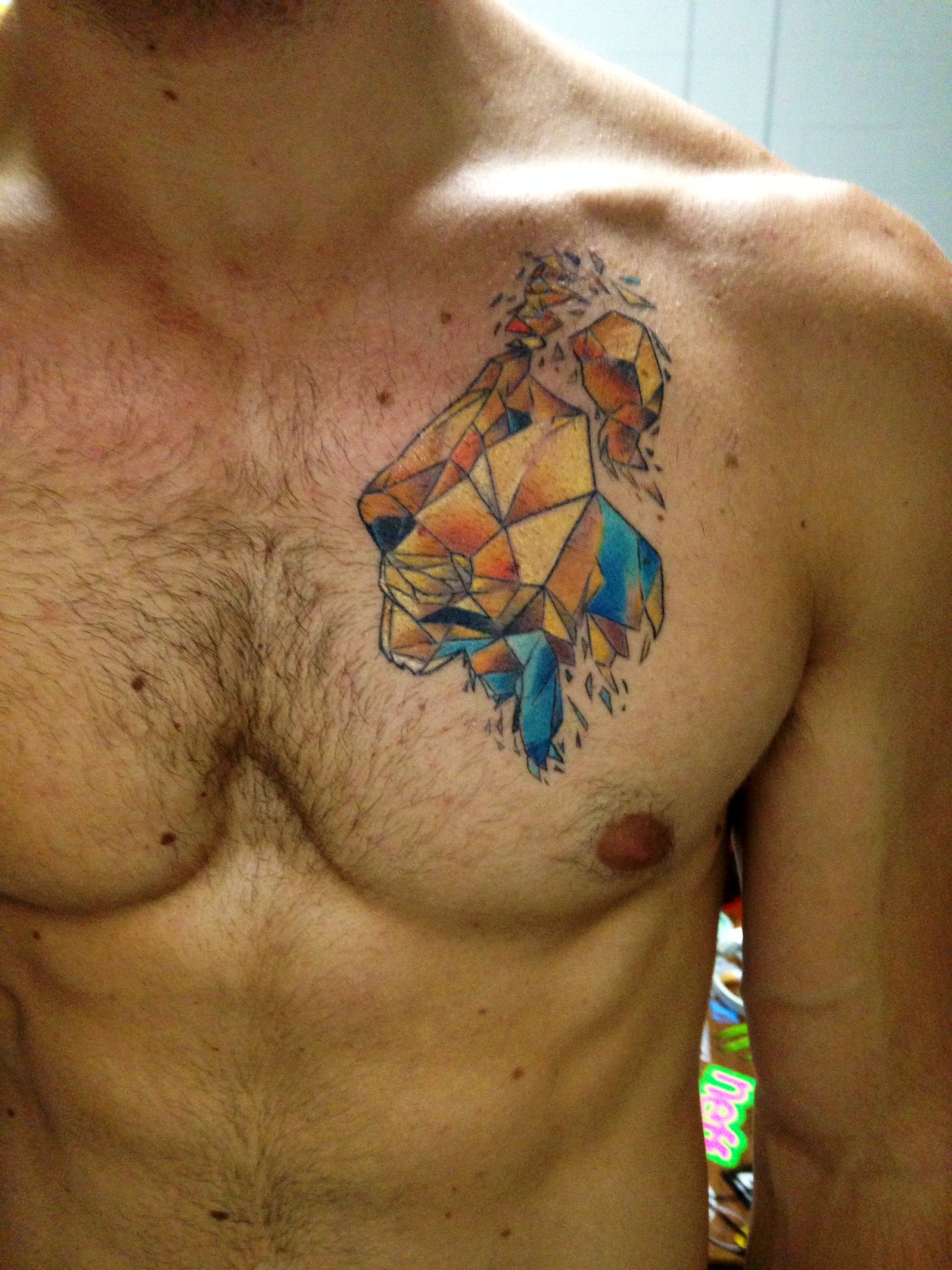 geometric-lion-head-tattoo