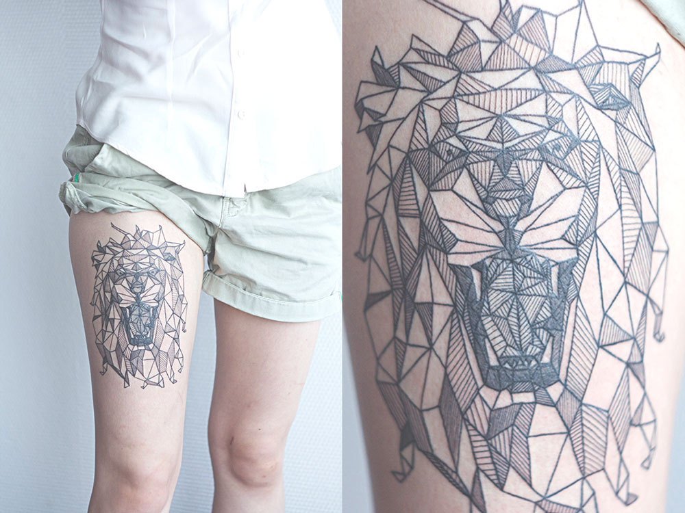 geometric-lion-tattoo