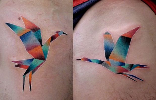geometric-origami-crane-tattoo