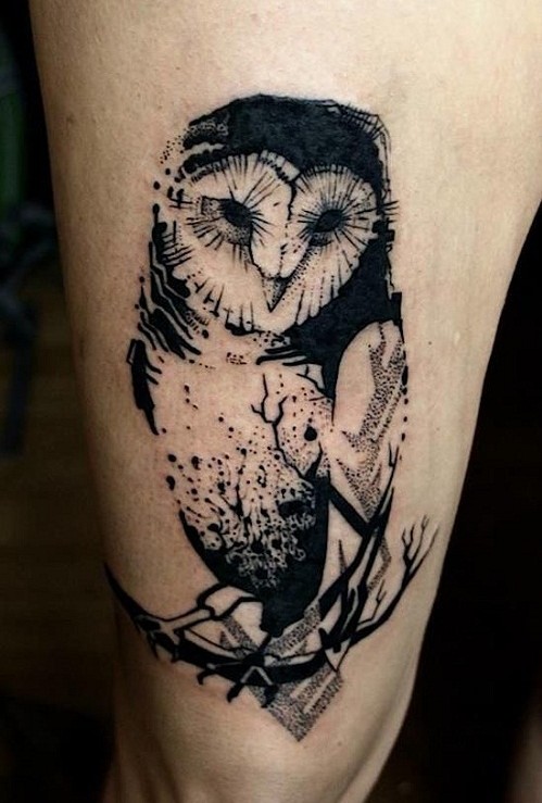 geometric-owl-tattoo-idea