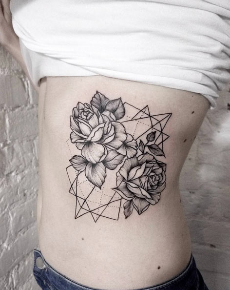 geometric-rose-tattoo-design