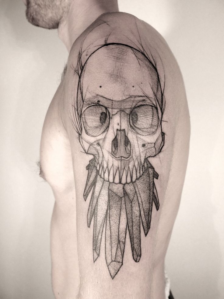 geometric-skull-tattoo-designs