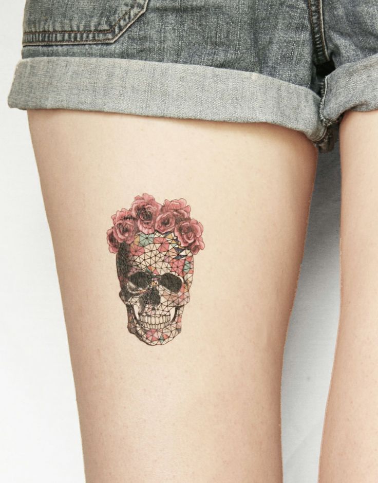geometric-skull-temporary-tattoo