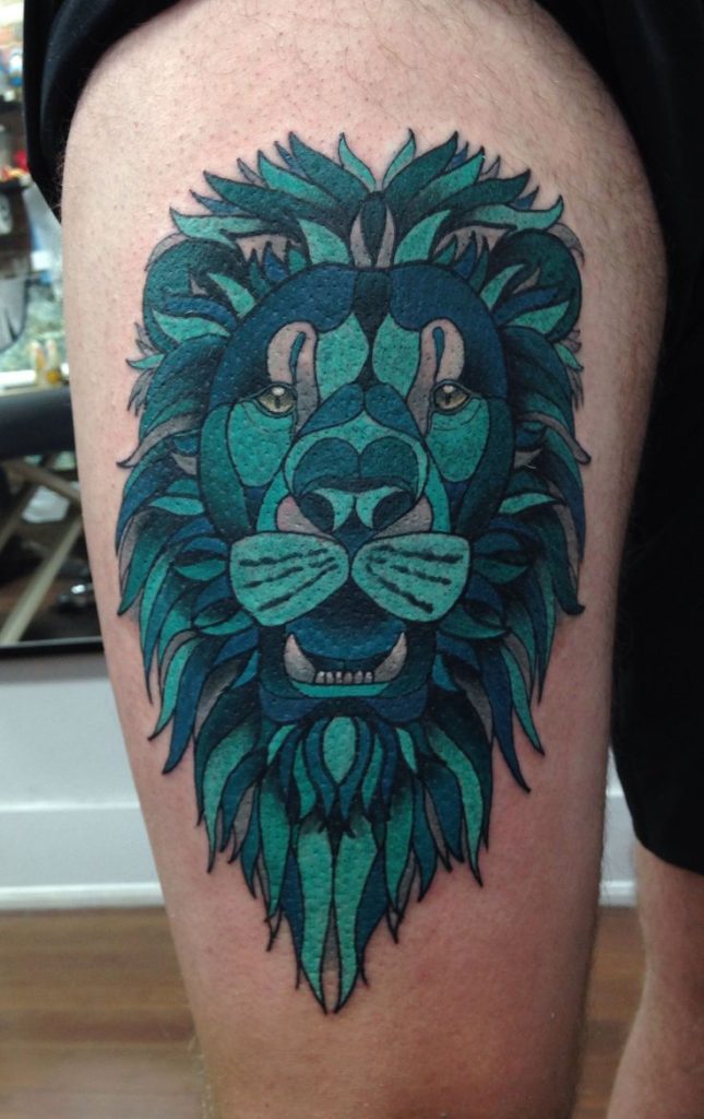 Geometric Tattoo Lion Ideas Flawssy