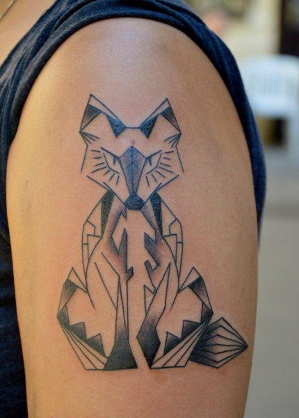 geometric-wolf-arm-tattoos