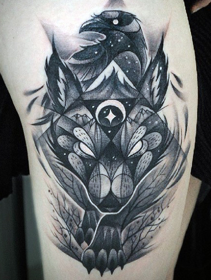 geometric-wolf-tattoos-for-men