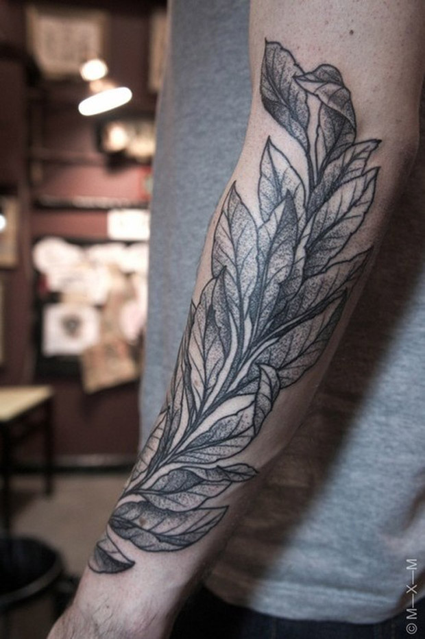 leaves-sleeve-tattoo