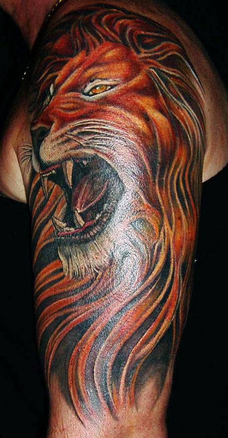lion-half-sleeve-tattoo-designs