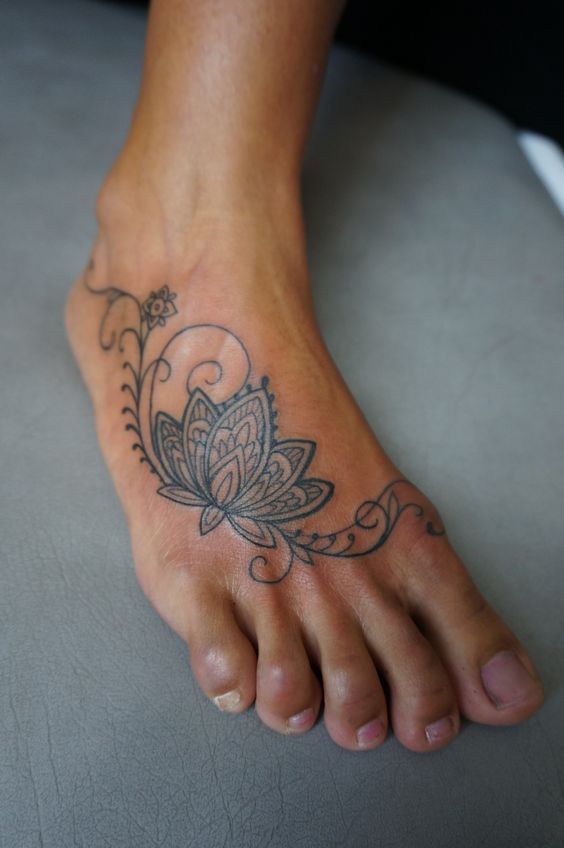 lotus-flower-foot-tattoo-design
