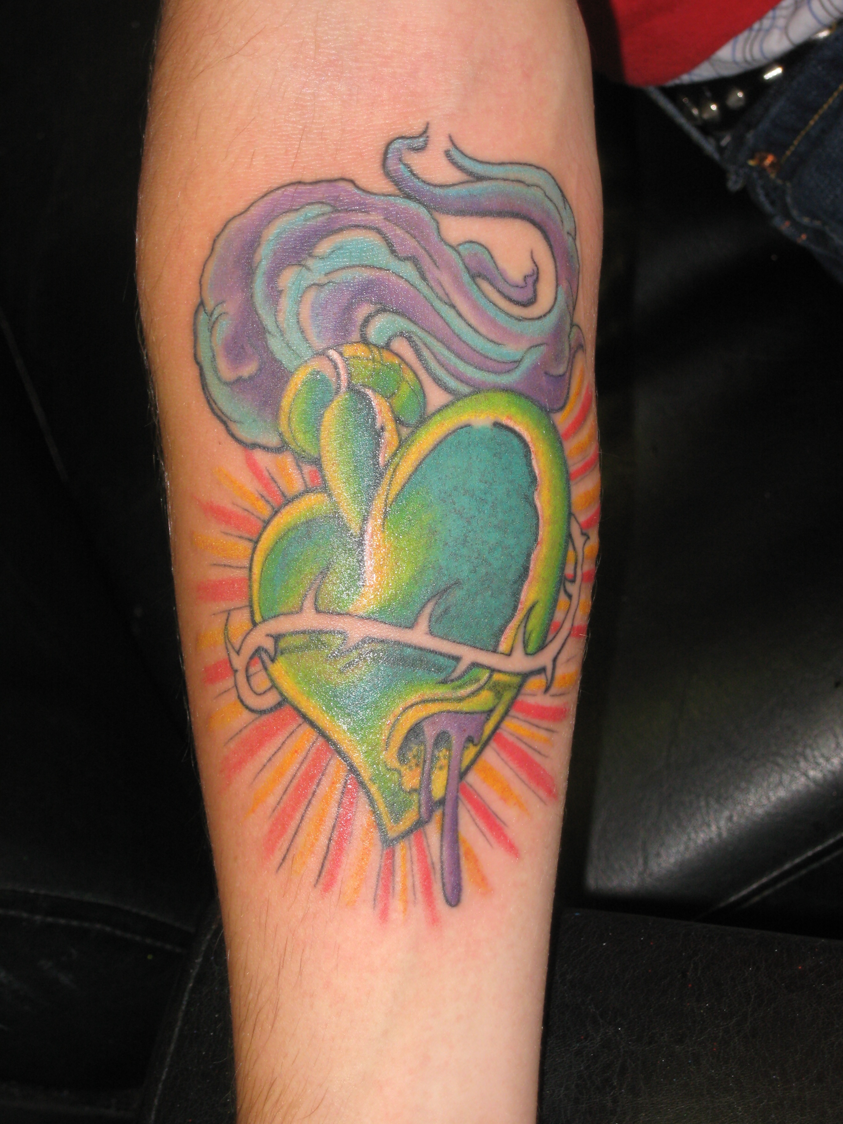 sacred-heart-tattoo-on-forearm