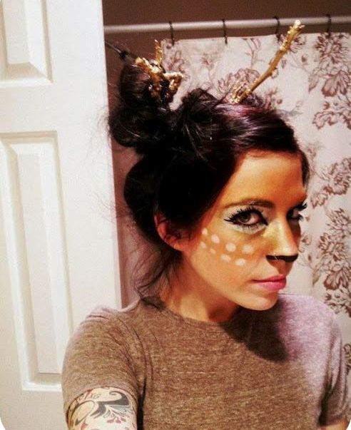 25 Deer Halloween Makeup Ideas for Women - Flawssy